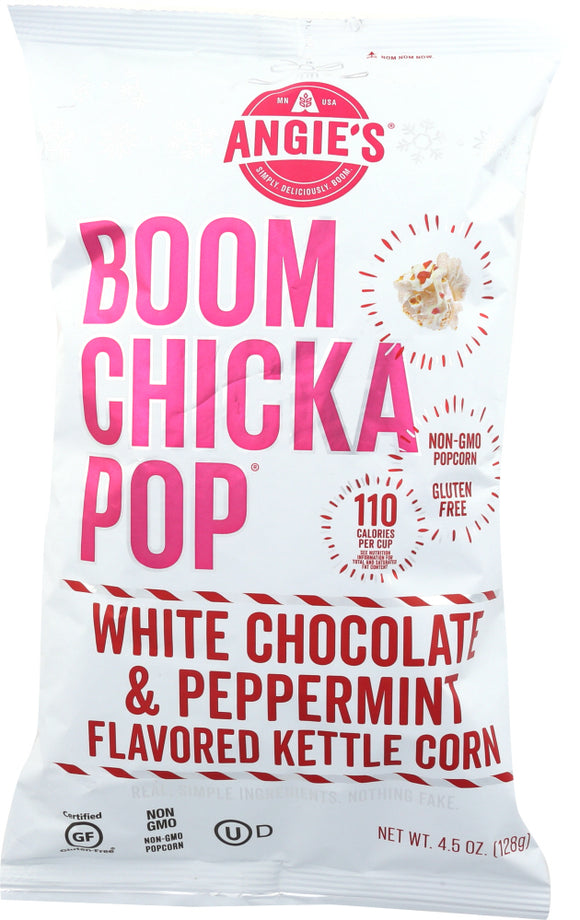 ANGIES: Boomchickapop White Chocolate & Peppermint Kettle Corn, 4.5 oz