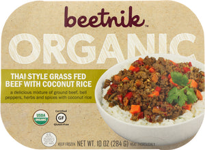 BEETNIK FOODS: Thai Grass Fed Beef with Coconut Rice, 10 oz