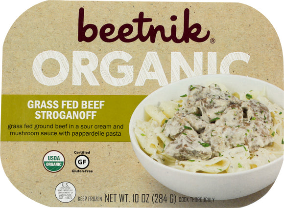 BEETNIK FOODS: Grass Fed Beef Stroganoff Egg Noddle, 10 oz