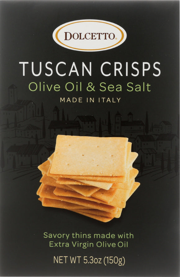 DOLCETTO: Tuscan Crisps Olive Oil & Sea Salt, 5.3 oz