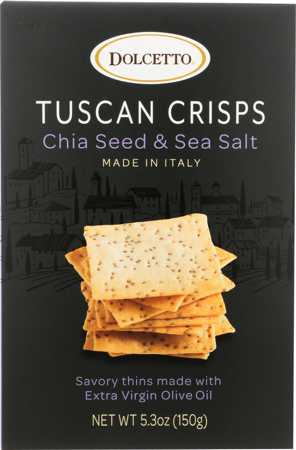 DOLCETTO: Crisps Tuscan Chia Sea Salt, 5.3 oz