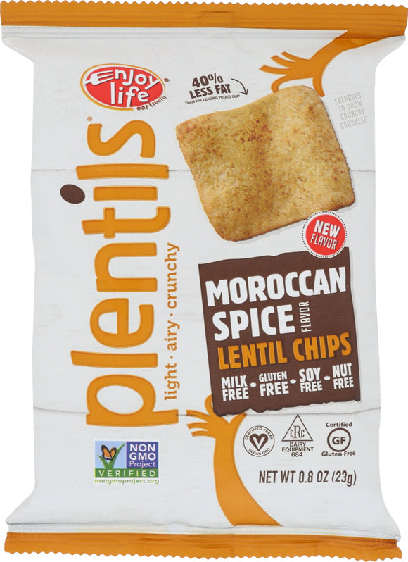 ENJOY LIFE: Plentils Moroccan Spice Lentil Chips, 0.8 oz