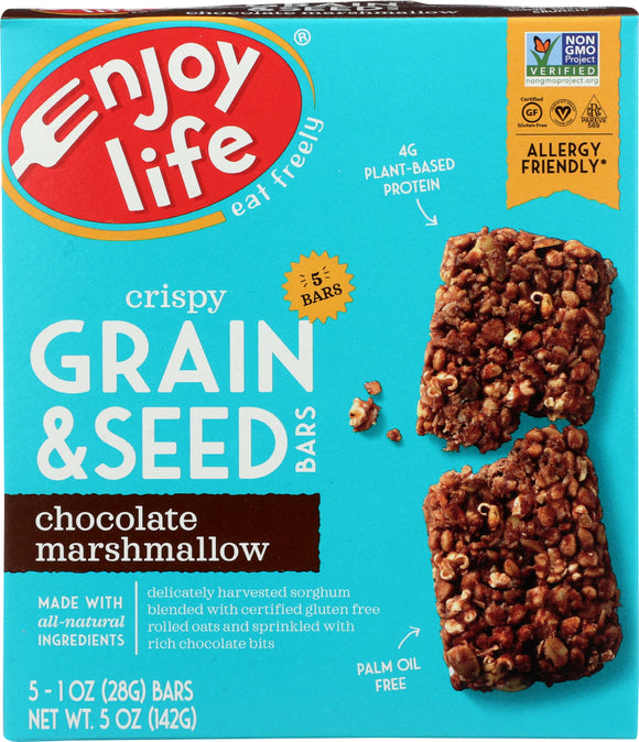 ENJOY LIFE: Bar Grain and Seed Chocolate Marshmallow, 5 oz