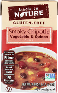 BACK TO NATURE: Smoky Chipotle Vegetable Quinoa Chili, 17.4 oz