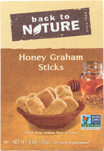 BACK TO NATURE: Honey Graham Sticks, 8 oz