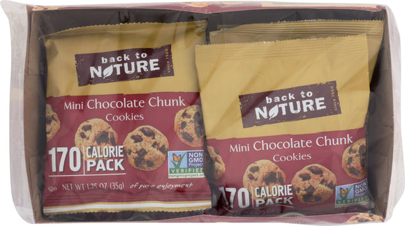 BACK TO NATURE: Mini Chocolate Chunk Cookies, 7.5 oz