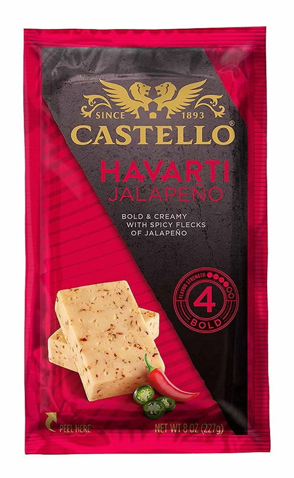 CASTELLO: Havarti Jalapeno Cheese, 8 oz