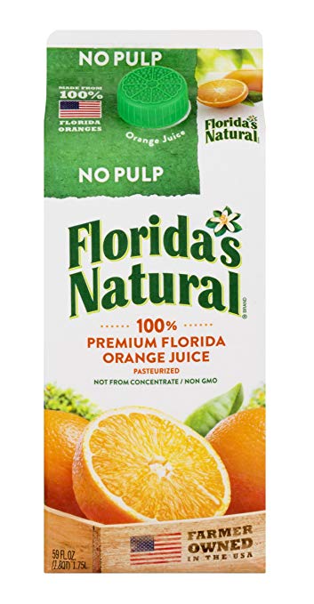 FLORIDAS NATURAL: Juice Orange No Pulp, 52 fo