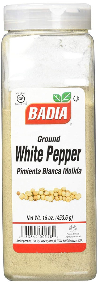 BADIA: Ground White Pepper, 16 oz