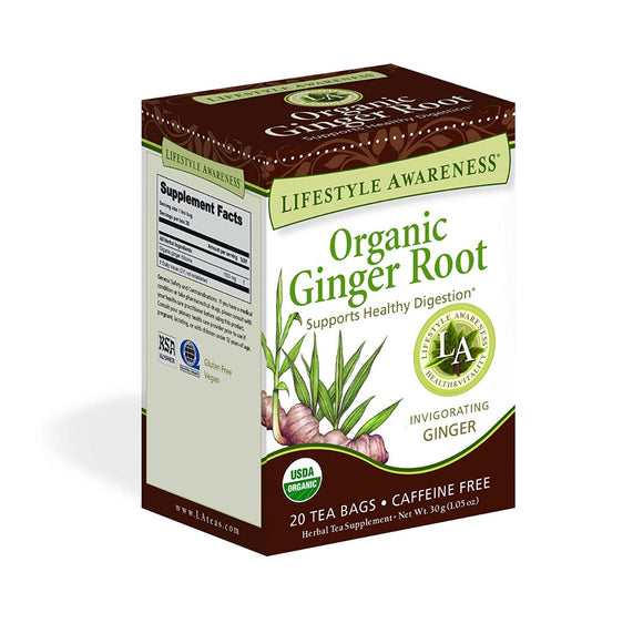 LIFESTYLE AWARENESS: Organic Ginger Root, 20 bg