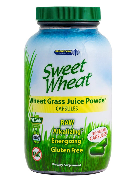 BRIGHTCORE: Wheat Grass Juice Powder, 180 vcap