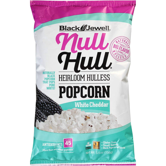 BLACK JEWELL: Null Hull Popcorn White Cheddar, 5.5 oz