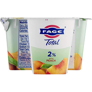 FAGE TOTAL GREEK: 2% Peach Greek Strained Yogurt, 5.3 oz