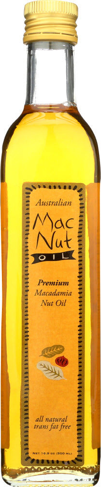 MAC NUT OIL: Extra Virgin Macadamia Nut Oil, 16.9 oz