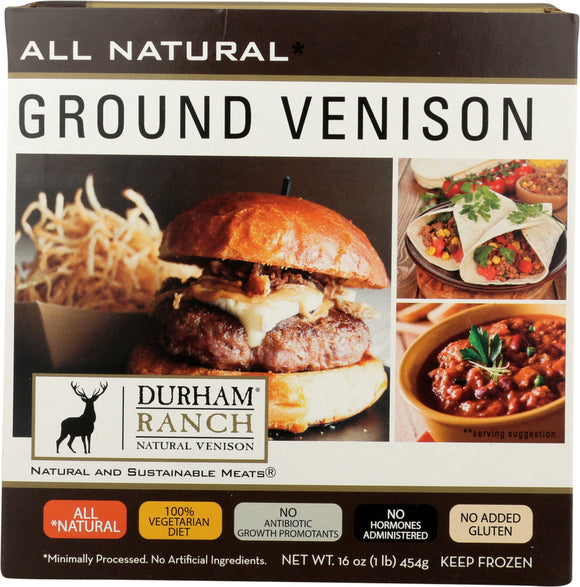 DURHAM RANCH: Venison Ground, 16 oz