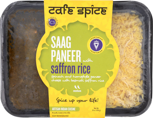 CAFE SPICE: Saag Paneer Meal Combo, 16 oz