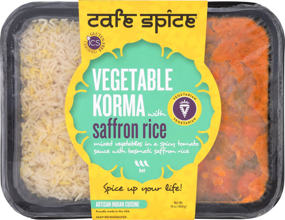 CAFE SPICE: Vegetable Korma with Saffron Rice Meal, 16 oz