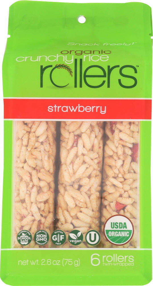 BAMBOO LANE: Organic Crunchy Rollers Strawberry, 2.6 oz