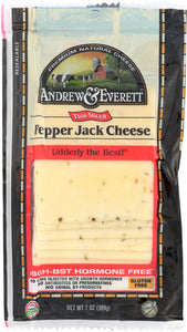 ANDREW & EVERETT: Cheese Pepper Jack Sliced, 7 oz