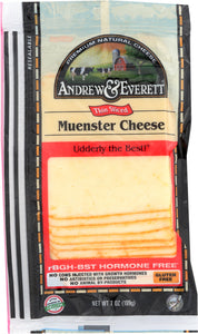 ANDREW & EVERETT: Muenster Cheese Sliced, 7 oz