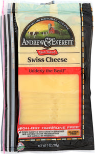 ANDREW & EVERETT: Cheese Swiss Sliced, 7 oz