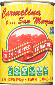 CARMELINA E SAN MARZANO: Organic Italian Chopped Tomatoes in Puree, 14.28 oz