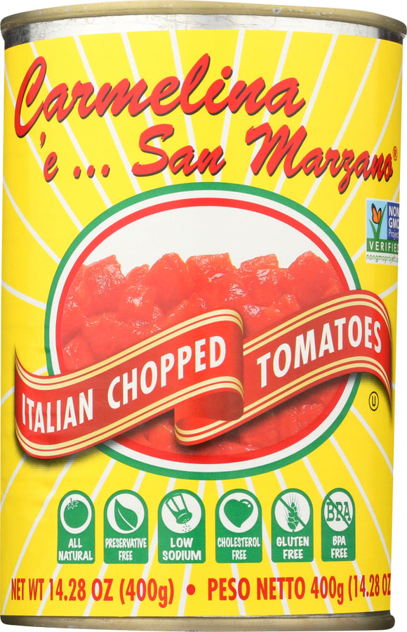 CARMELINA E SAN MARZANO: Organic Italian Chopped Tomatoes in Puree, 14.28 oz