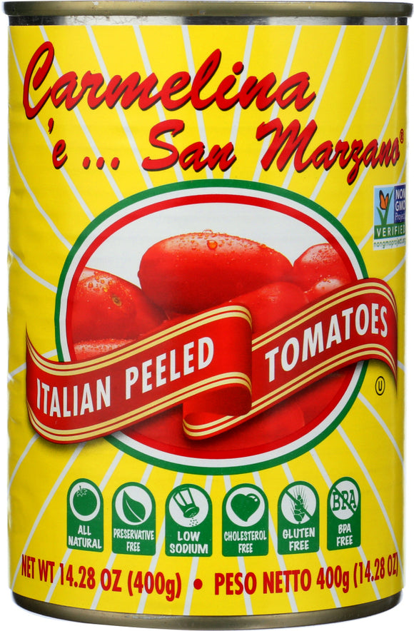 CARMELINA E SAN MARZANO: Italian Peeled Tomatoes in Puree, 14.28 oz