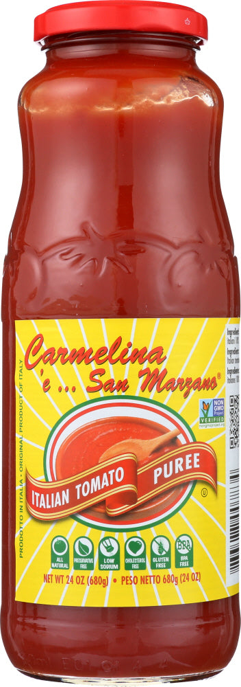 CARMELINA E SAN MARZANO: Organic Italian Chopped Tomatoes in Passata Puree, 24.28 oz