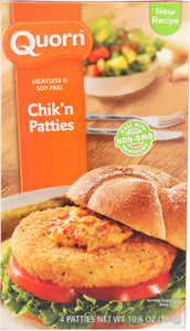 QUORN: Meatless and Soy‑Free Chik'n Patties 4 Count, 10.6 oz