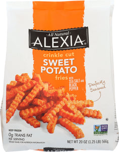 ALEXIA: Potato Fry Crinkle Cut Sweet with Sea Salt & Black Pepper, 20 oz