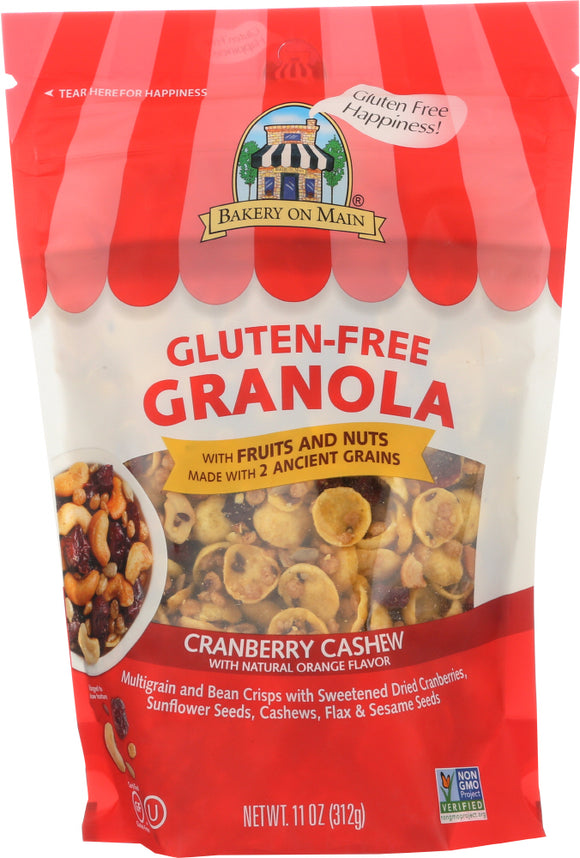 BAKERY ON MAIN: Granola Gourmet Gluten Free Cranberry Orange Cashew, 11 oz