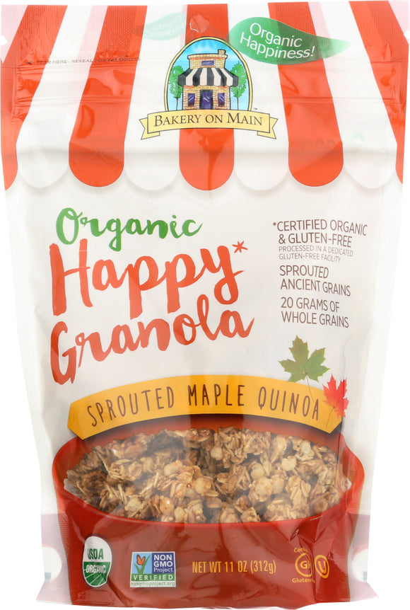 BAKERY ON MAIN: Organic Happy Granola Sprouted Maple Quinoa 11 Oz