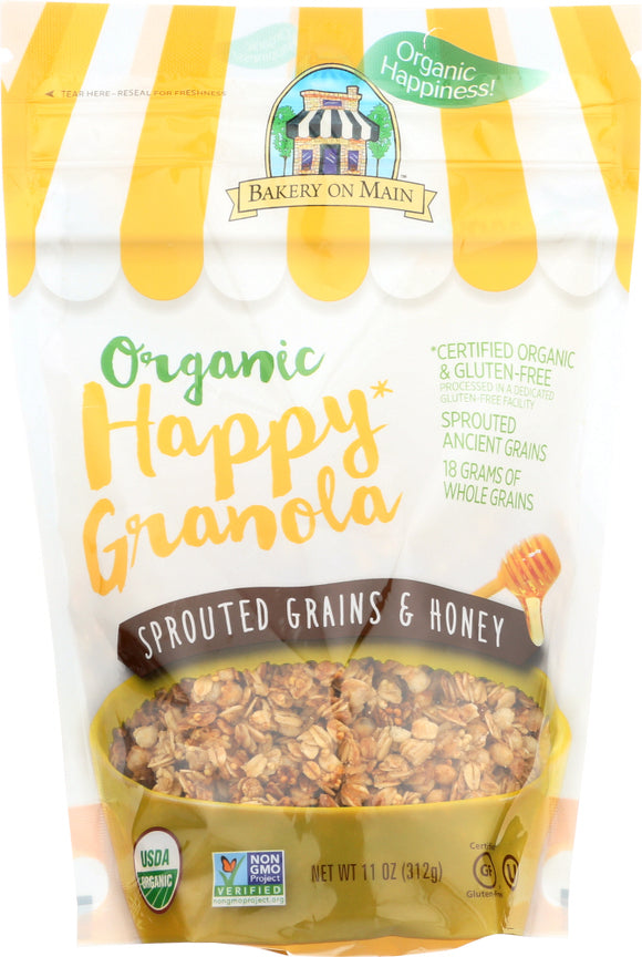 BAKERY ON MAIN: Organic Happy Granola Sprouted Grains And Honey 11 Oz