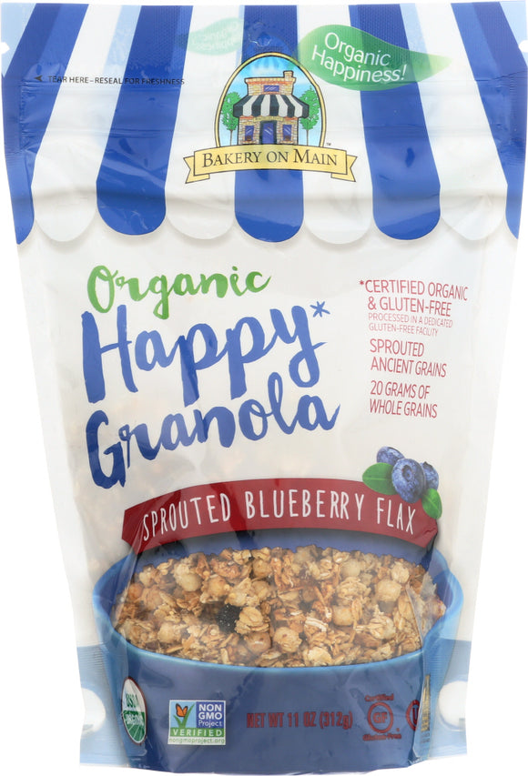 BAKERY ON MAIN: Organic Happy Granola Sprouted Blueberry Flax 11 Oz