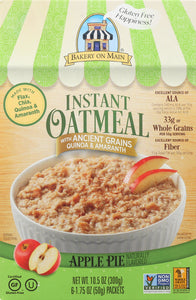 BAKERY ON MAIN: Instant Oatmeal Apple Pie Flavored Gluten-Free, 10.56 oz