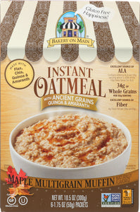 BAKERY ON MAIN: Instant Oatmeal Maple Multigrain Muffin, 10.56 oz