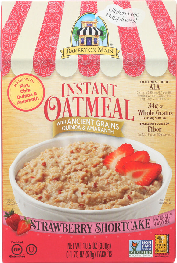 BAKERY ON MAIN: Instant Oatmeal Strawberry Shortcake, 10.56 oz