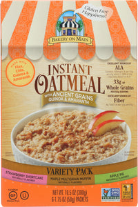 BAKERY ON MAIN: Variety Pack Instant Oatmeal, 10.5 Oz