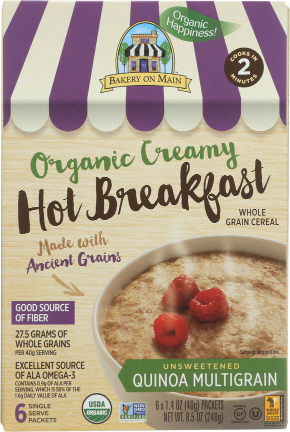 BAKERY ON MAIN: Creamy Hot Breakfast Unsweetened Quinoa Multigrain 8.5 oz