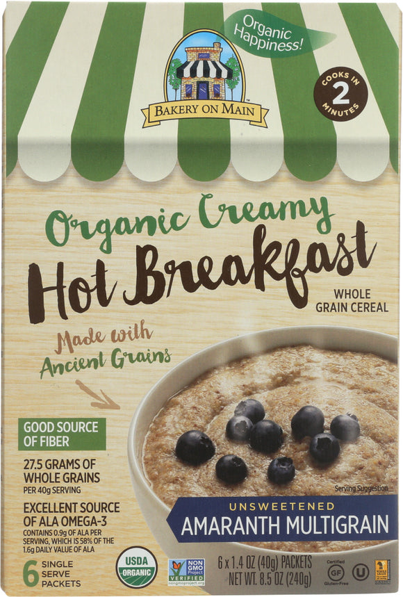 BAKERY ON MAIN: Hot Breakfast Amaranth Cereal Organic, 8.5 oz