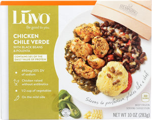 LUVO: Chicken Chile Verde with Polenta and Black Beans, 10 Oz