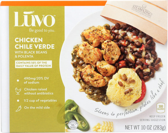 LUVO: Chicken Chile Verde with Polenta and Black Beans, 10 Oz