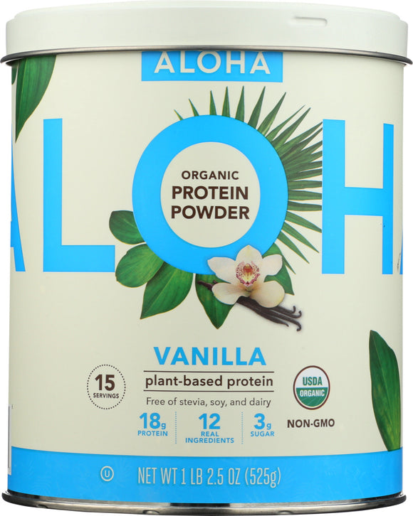 ALOHA: Protein Powder Vanilla, 19.6 oz