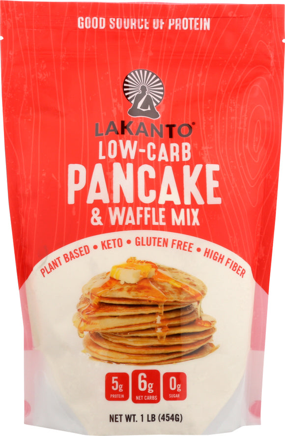 LAKANTO: Low Carb Gluten-free Pancake Waffle Mix, 16 oz