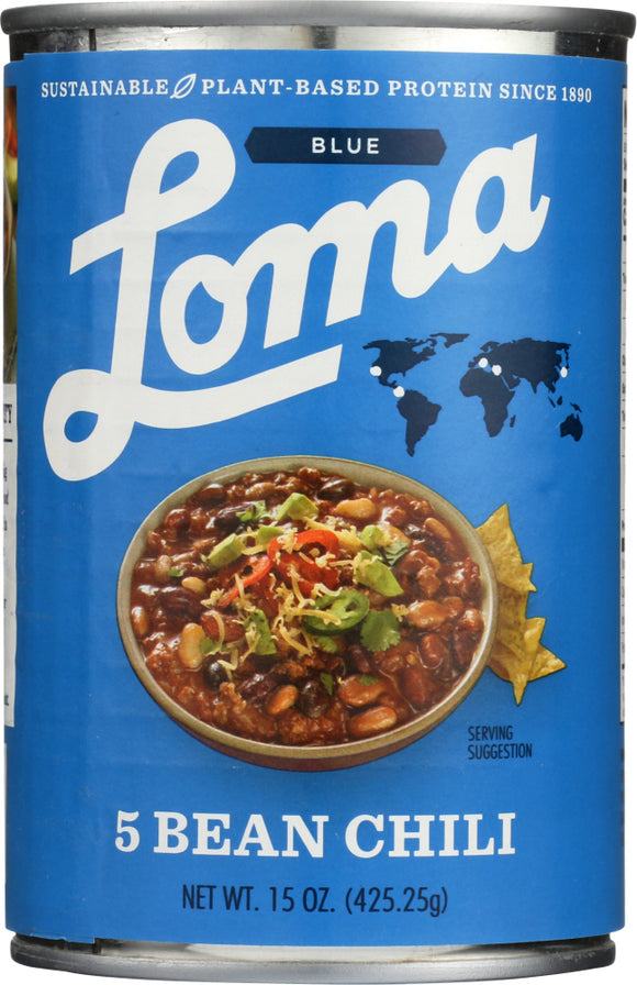 LOMA BLUE: Chili Five Bean, 15 oz