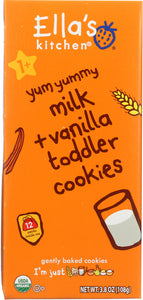 ELLA'S KITCHEN: Yum Yummy Milk + Vanilla Baby Cookies, 3.8 oz