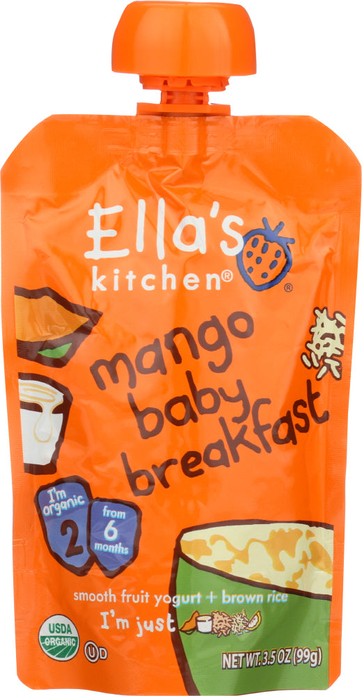 ELLA'S KITCHEN: Organic Baby Food Mango Baby Brekkie, 3.5 oz