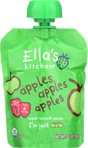 ELLA'S KITCHEN: Apples Super Smooth Puree, 2.5 oz