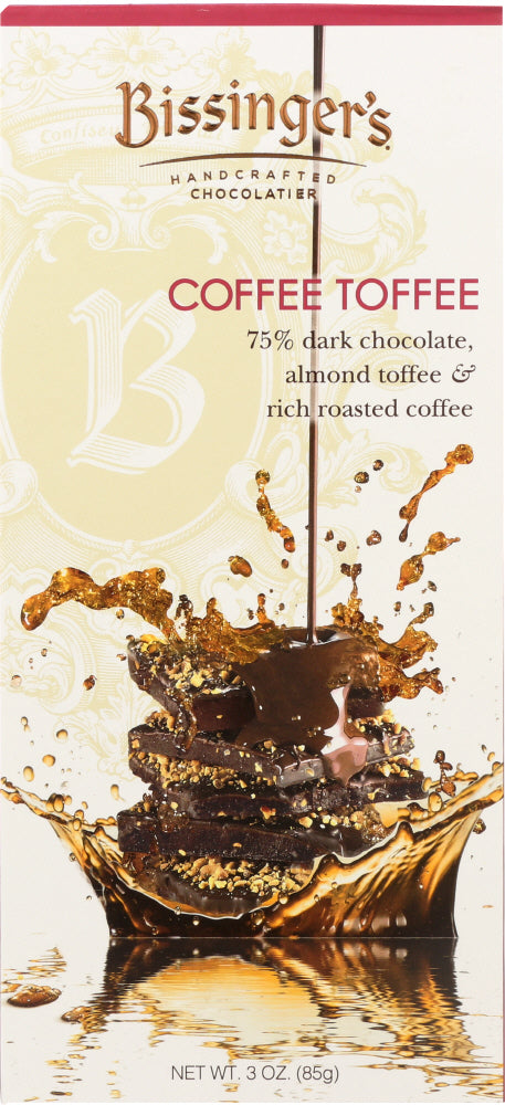 BISSINGERS: Chocolate Bar Coffee Toffee, 3 oz